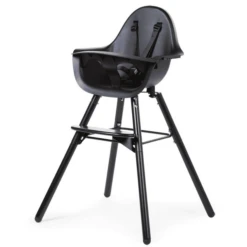 CHILDHOME Hochstuhl Evolu 2 Schwarz/ Schwarz 2 In 1 + Ring