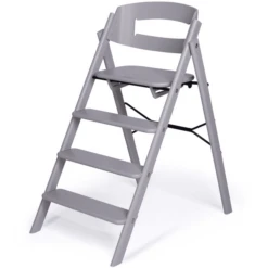 KAOS Hochstuhl Klapp Faltbar Buche Grau