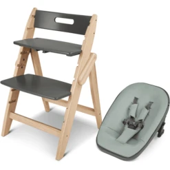 Moji Hochstuhl Yippy Inklusive Neugeborenenaufsatz Stone Mint