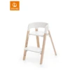 STOKKE® Steps™ Hochstuhl Weiß Buche Natur -Stilvoller Hochstuhlladen stokke steps hochstuhl weiss buche natur a296074