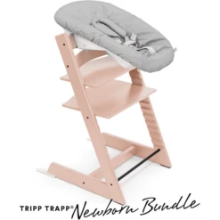 STOKKE® Tripp Trapp® Hochstuhl Buche Serene Pink Inkl. Newborn Set™ Grey