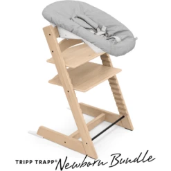 STOKKE® Tripp Trapp® Hochstuhl Oak Natur Inkl. Newborn Set™ Grey