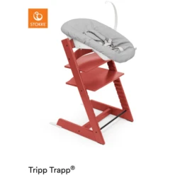 STOKKE® Tripp Trapp® Hochstuhl Warm Red Inkl. Newborn Set™ Grey